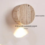Travertin Wandlamp – Wabi-Sabi LED Natuursteen Bedlamp