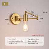 Retro Glazen Wandlamp E27 LED Moderne Leeslamp Met Verstelbare Arm
