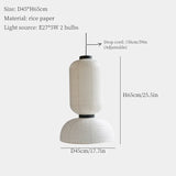 Wabi-Sabi Hanglamp – Japanse Rijstpapier LED Pendel