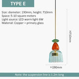 Moderne LED glazen hanglamp – kleurrijk design voor keuken & eetkamer