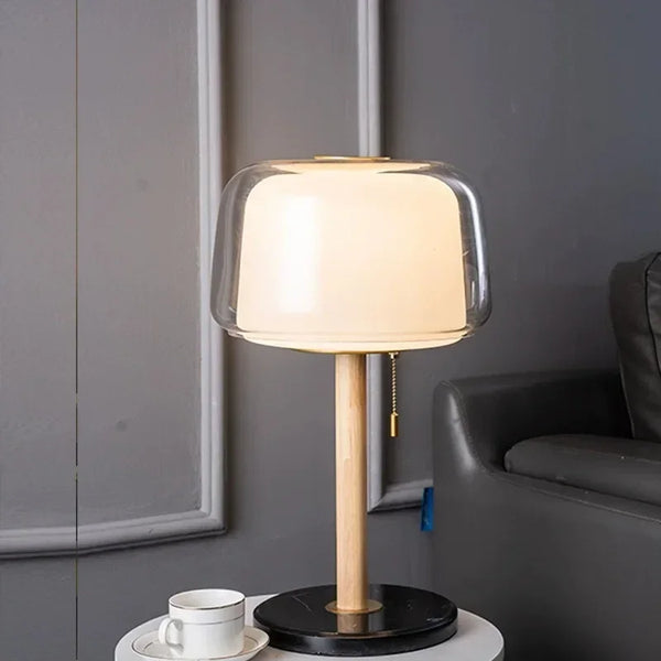 Nordic Franse Tafellamp – Moderne Glazen Bedlamp LED voor Slaapkamer