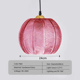 Nordic Hanglamp Glas Groen Bladmotief E27 Modern Woonkamer Slaapkamer