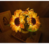 LED Zonnebloem Nachtlamp – Oplaadbare Tafellamp USB 26cm