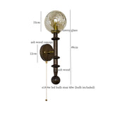 LED Wandlamp Glas & Hout – Vintage Bedlamp voor Woonkamer