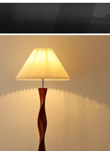 Chinese Walnootkleur Vloerlamp Hout – Moderne LED Lamp voor Woonkamer