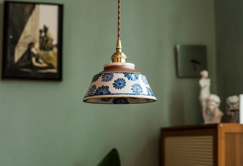 LED Hanglamp Bloem Keramiek – Vintage Voor Woonkamer & Restaurant