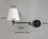 Nordic Wandlamp LED Opvouwbaar Zwart/Goud Voor Slaapkamer & Studie