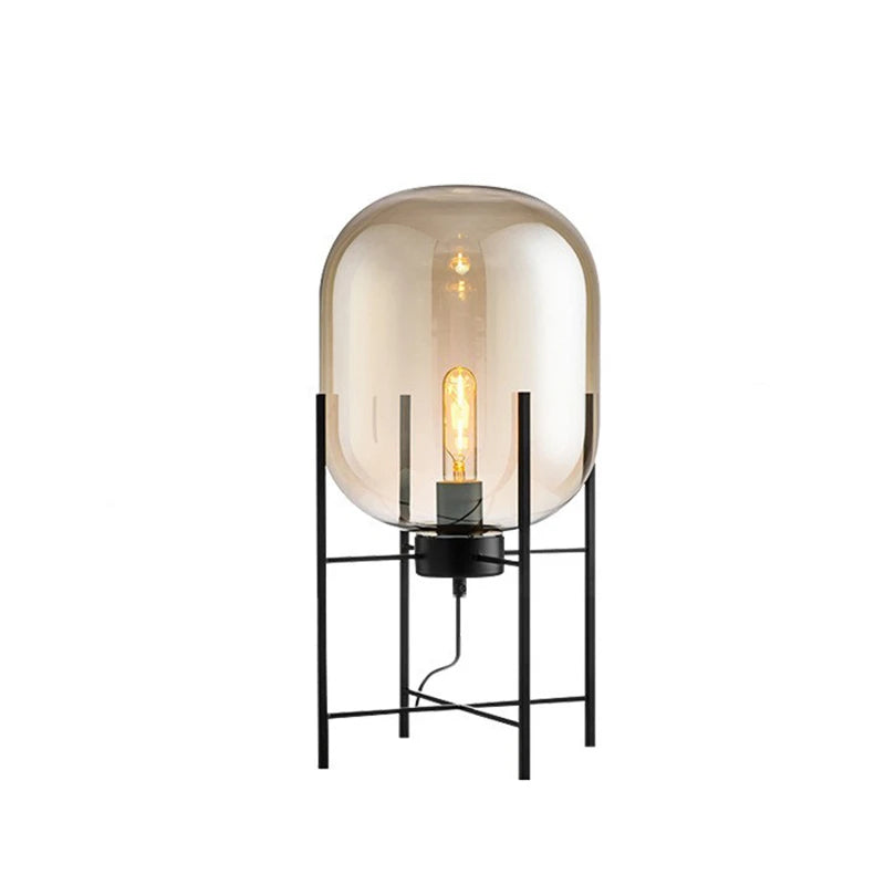 Scandinavische Vloerlamp Glasbol Oda Pulpo Stijl Metaal E27 Modern