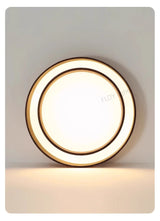 Menvix Nordic LED Plafondlamp – Walnoothout Design Slaapkamer & Woonkamer