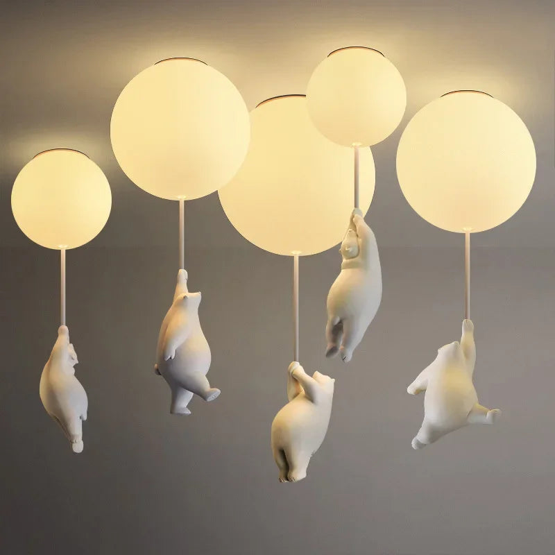 PolarGlow Designer IJsbeer Kroonluchter