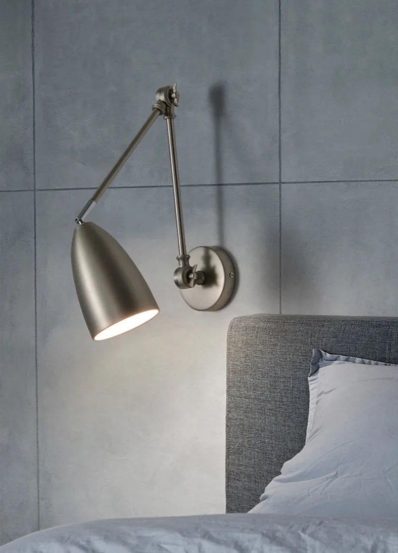 Nordic LED Wandlamp met Lange Arm – Minimalistische Bedlamp Loft