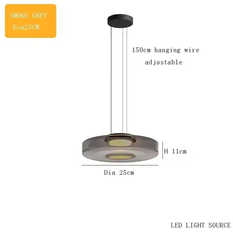 Luxe LED glazen hanglamp – verstelbare moderne kroonluchter