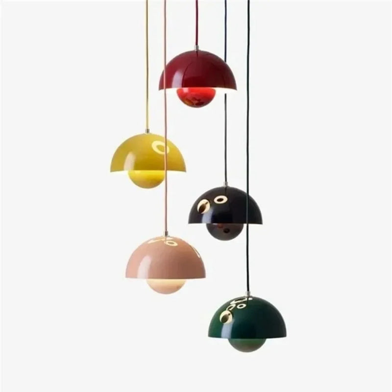 Moderne Nordic Bloemknop Hanglamp – Metaal, LED, E27, Meerdere Kleuren