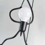 Vintage Iron Chandelier LED E27 Voor Woonkamer & Kinderkamer Zwart