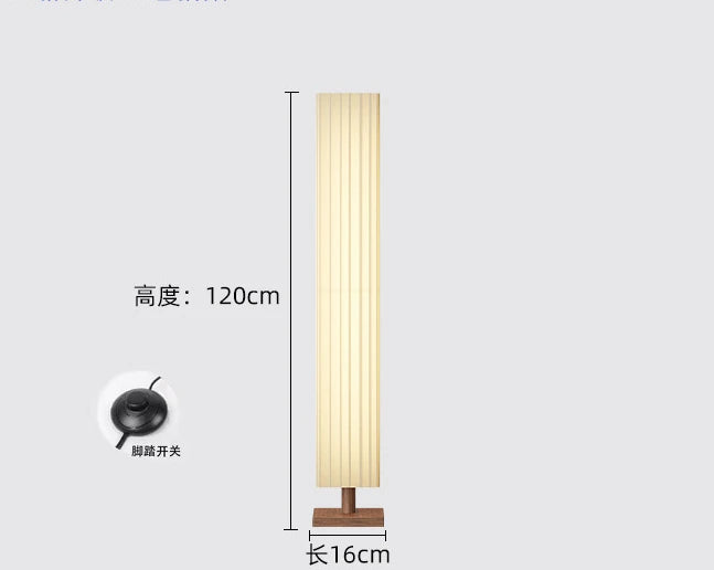 Moderne Stoffen LED Vloerlamp – Houten Staande Lamp voor Woonkamer