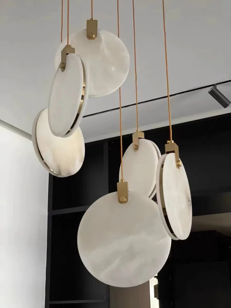 Moderne Marmeren LED Hanglamp – Luxe Slaapkamer & Woonkamer Lamp