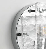 Ijsglas Wandlamp – Chroom Metaal G9 LED Sconce 5–10m²