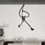 Vintage Iron Chandelier LED E27 Voor Woonkamer & Kinderkamer Zwart