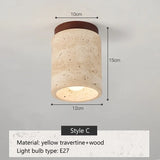 Wabi Sabi Travertin Plafondlamp