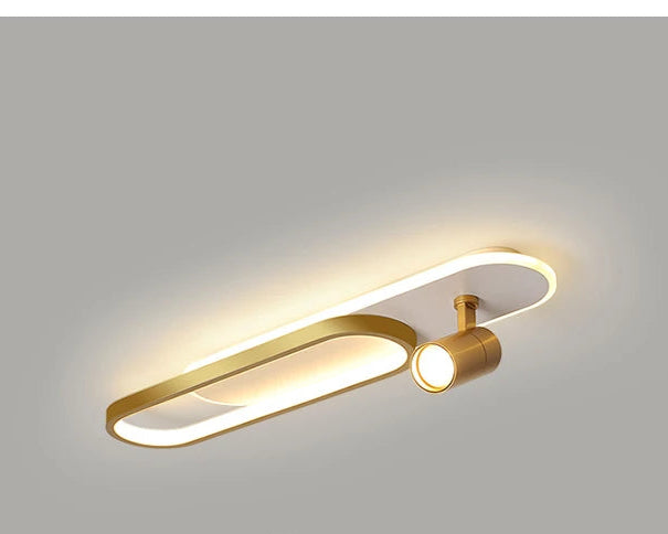 Moderne LED Plafondlamp met Spot – Zwart/Wit/Goud Dimbaar