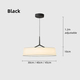 Minimalistische LED Stoffen Hanglamp Rond Voor Eetkamer & Slaapkamer