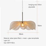 Vintage Stoffen Plafondlamp Wabi Sabi Hanglamp – E27 LED