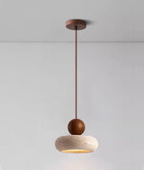 Travertin LED Hanglamp – Japanse Stijl Steen Pendant Light