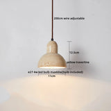 Travertin LED Hanglamp – Japanse Stijl Steen Pendant Light