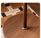 Rond Bruin Acryl Hanglamp Met Donker Hout Voor Eetkamer & Slaapkamer
