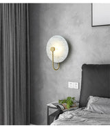 Ronde Marmeren Wandlamp – Nordic Minimalistisch LED Bedlamp