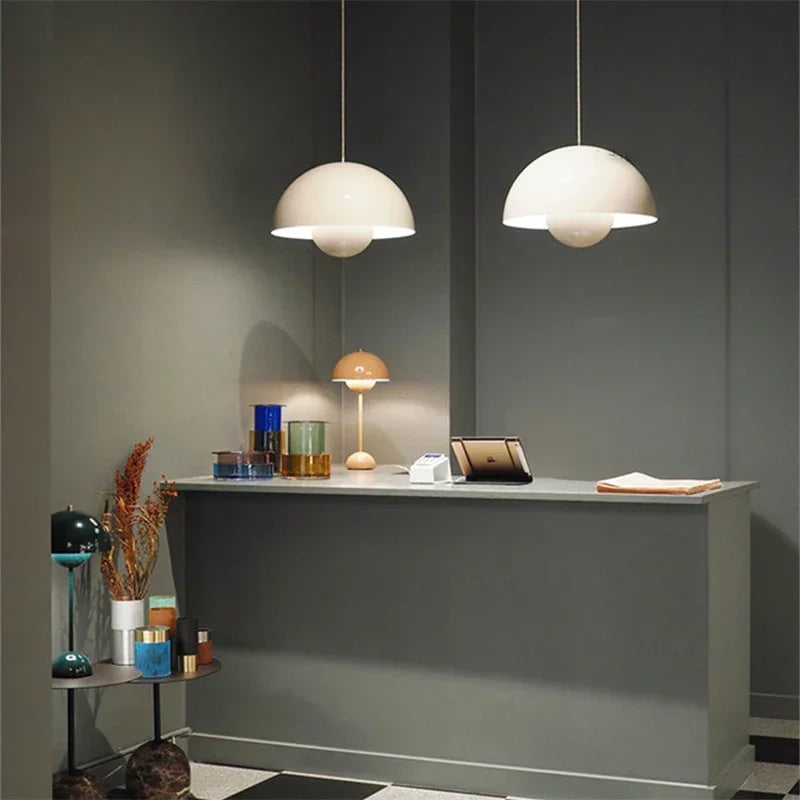Deense Design Hanglamp – Halfronde Bloemknop LED Pendelarmatuur