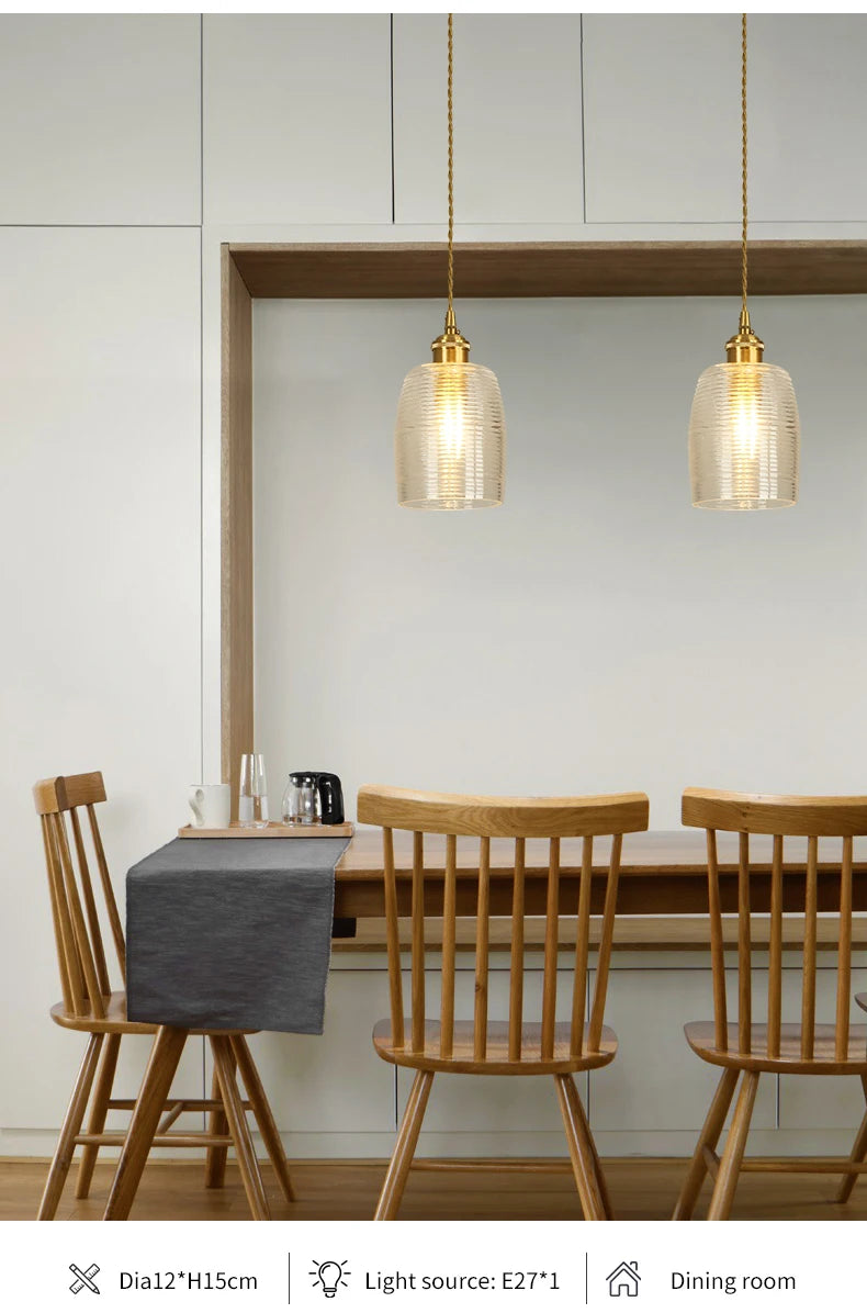 Moderne Franse Retro Hanglamp – Gouden Glazen LED Plafondlamp Eetkamer