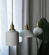 Japanse Keramische Hanglamp – Scandinavische Witte Plafondlamp E27