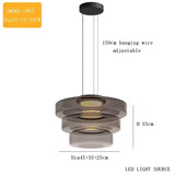 Luxe LED glazen hanglamp – verstelbare moderne kroonluchter