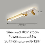 Moderne LED Plafondlamp met Spot – Zwart/Wit/Goud Dimbaar
