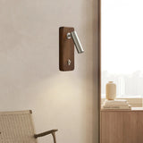 Wandlamp met Schakelaar – Hout & Messing, Goud/Zilver, E27 LED