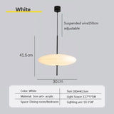 Nordic LED Hanglamp – Vliegende Schotel Design – Zwart/Wit – E27
