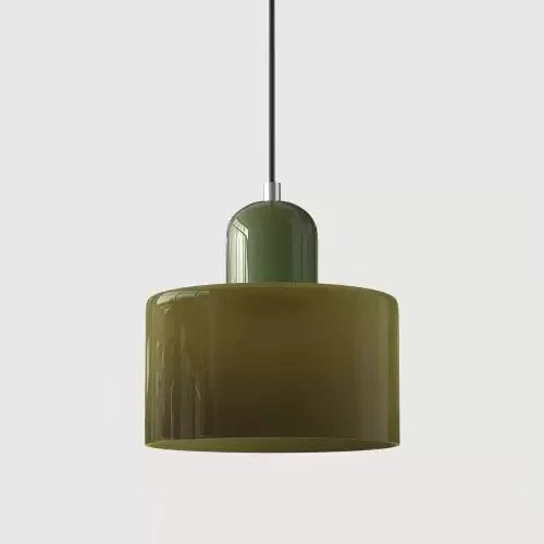 Vintage Kleine Hanglamp Glas-in-Lood – Roze/Oranje/Groen/Wit – E27