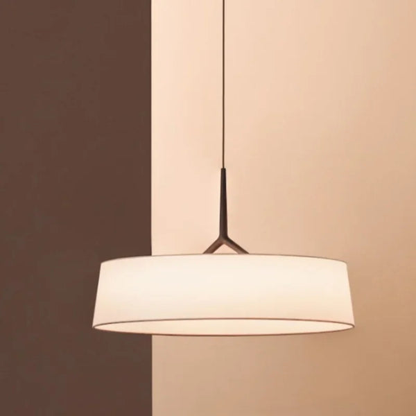 Minimalistische LED Stoffen Hanglamp Rond Voor Eetkamer & Slaapkamer
