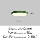 Bauhaus Plafondlamp Groen LED Voor Woonkamer, Slaapkamer & Keuken