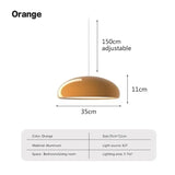 Nordic LED Hanglamp Rond Aluminium Zwart Wit Rood Groen Oranje