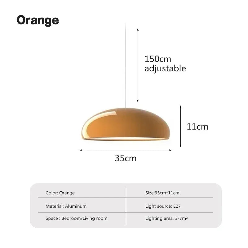 Nordic LED Hanglamp Rond Aluminium Zwart Wit Rood Groen Oranje