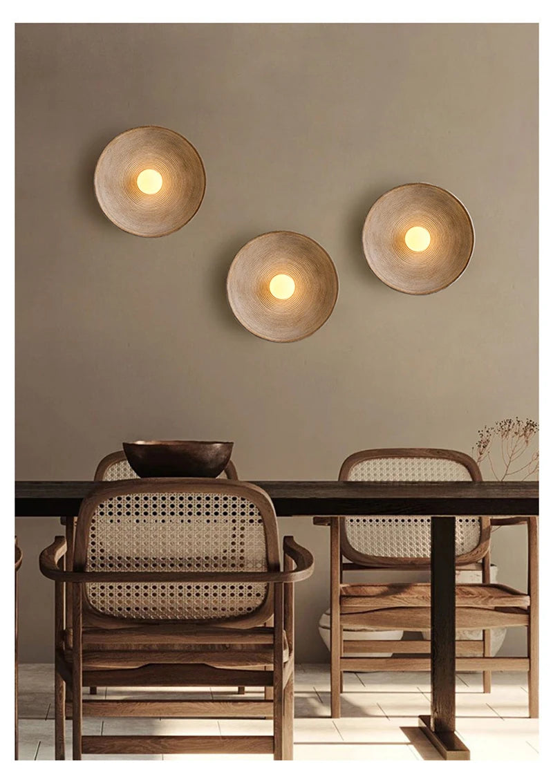 Nordic LED Wandlamp Wabi Sabi – Retro Slaapkamer & Hotel Wandverlichting