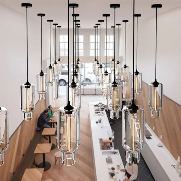 Caren Nordic Hanglamp – Handgemaakt Glas LED Filament Pendant Light