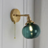 Pull Chain Wandlamp E14 LED Goud Nordic Modern Voor Slaapkamer & Bad