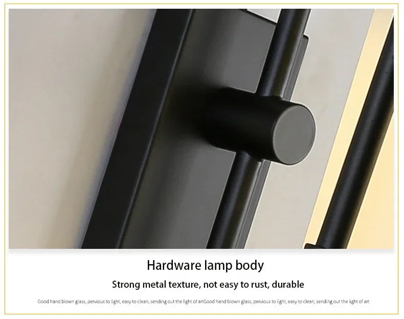 Moderne LED Wandlamp – Glas & Metaal Slaapkamer/Woonkamer Goud/Zwart
