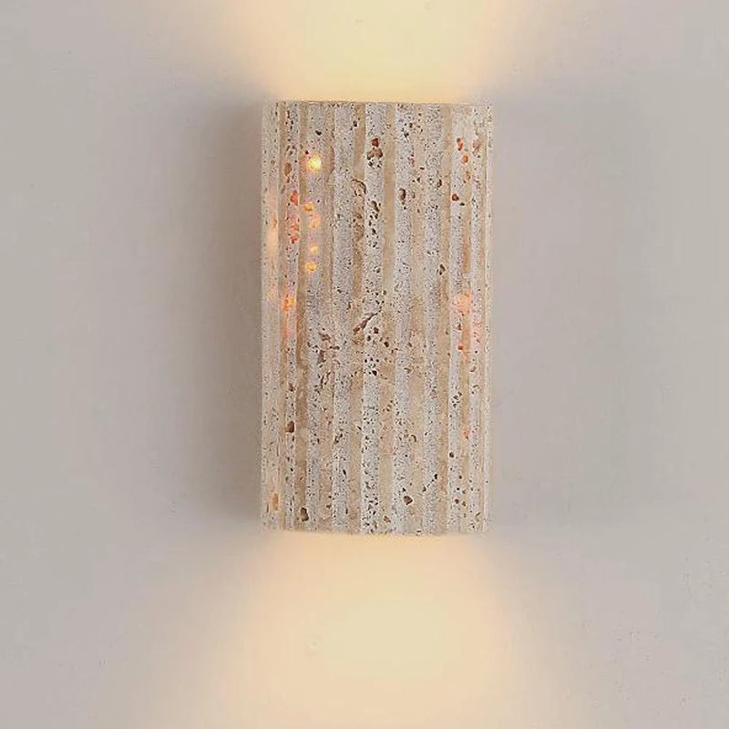 Travertin Wandlamp Beige – Luxe LED Sfeerverlichting, Moderne Stijl