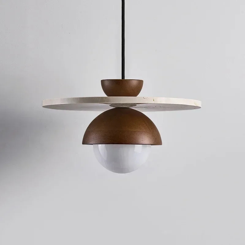 Deense Creatieve LED Hanglamp Walnoothout Voor Slaapkamer & Woonkamer