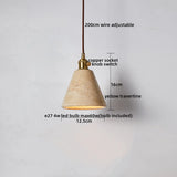 Travertin LED Hanglamp – Japanse Stijl Steen Pendant Light