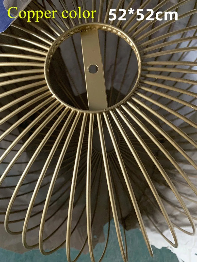 Moderne Italiaanse Spokes Hanglamp LED Metaal Kooi Design – Zwart